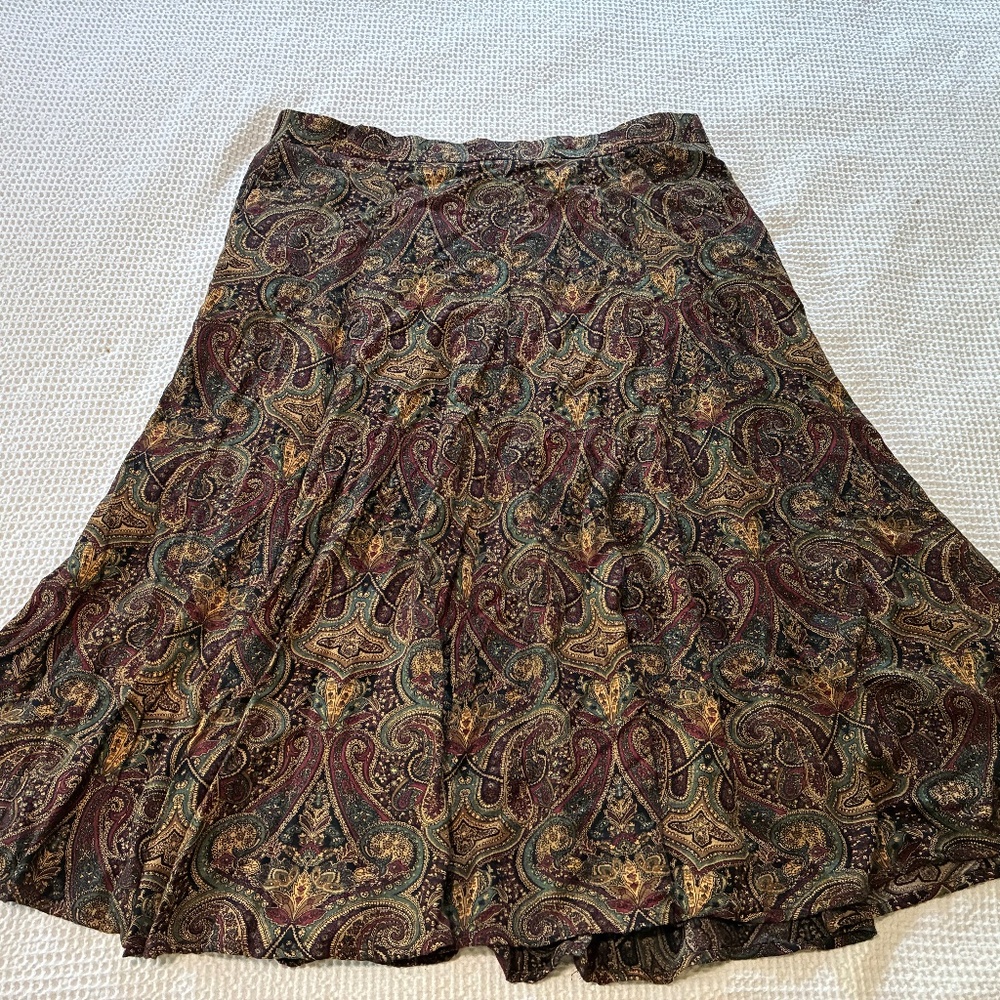 Vintage Paisley Skirt